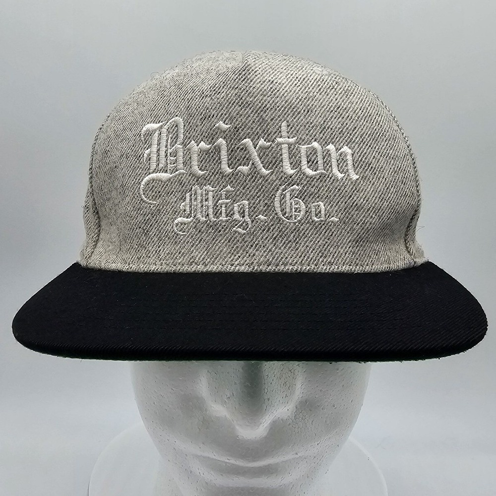 Brixton Mfg Co Snapback Hat Wool Blend Heather Gray Skate Streetwear Embroidered